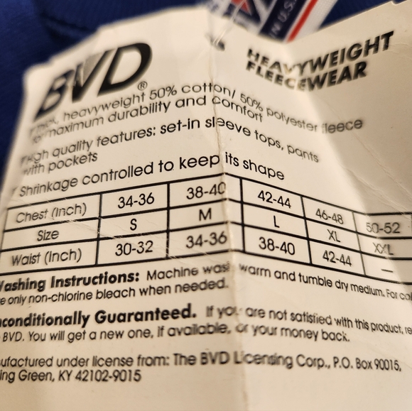 Vintage BVD Crewneck Sweatshirt Mens Size XXL New w/ Tags Made in USA - Picture 4 of 6